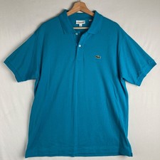 Lacoste Classic Fit Polo Shirt Mens XL Blue Short Sleeve 100 Cotton Casual