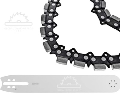 16'' Concrete Diamond Chain + 16  Guide-Bar + Sprocket for ICS 633 695 Chainsaw