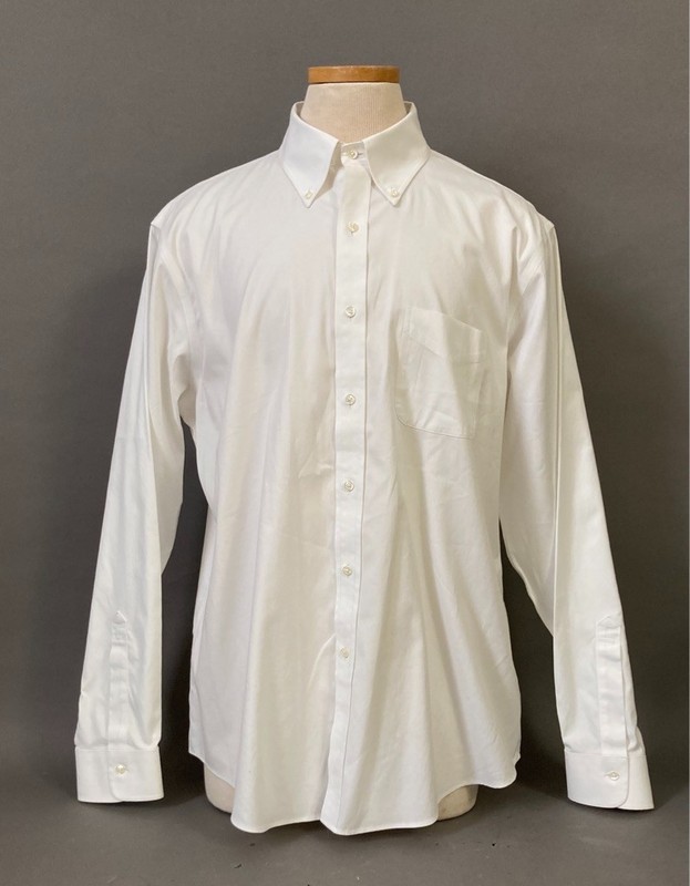 Brooks Brothers White Dress Shirt with Button Down Collar - XL