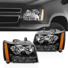 Headlights Headlamps Black Amber For 2007-2014 Chevy Suburbantahoeavalanche Headlights Headlamps Black Amber For 2007-2014 Chevy Suburbantahoeavalanche