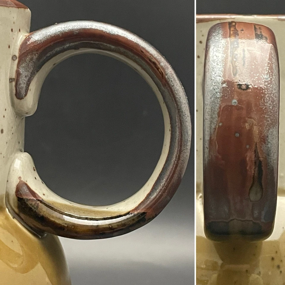 Lanzas/jarras Vandor Imports 2 piezas marrón moteado c1970 hechas en Japón 2,5 y 5 tazas Foto 4 de 4