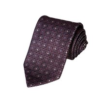 Brooks Brothers purple geo pattern 100 silk jacquard neck tie EUC