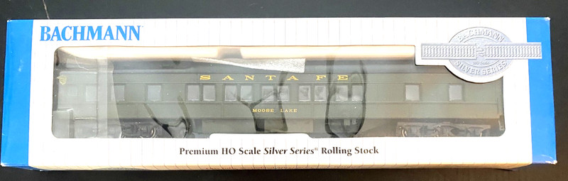 Bachmann Ho Heavyweight 13901 80' Pullman Santa Fev w/Led Light Interior New