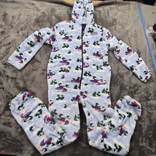 Vineyard Vines One-piece Pajamas Youth Large 16 Hooded Fleece Holiday Whale