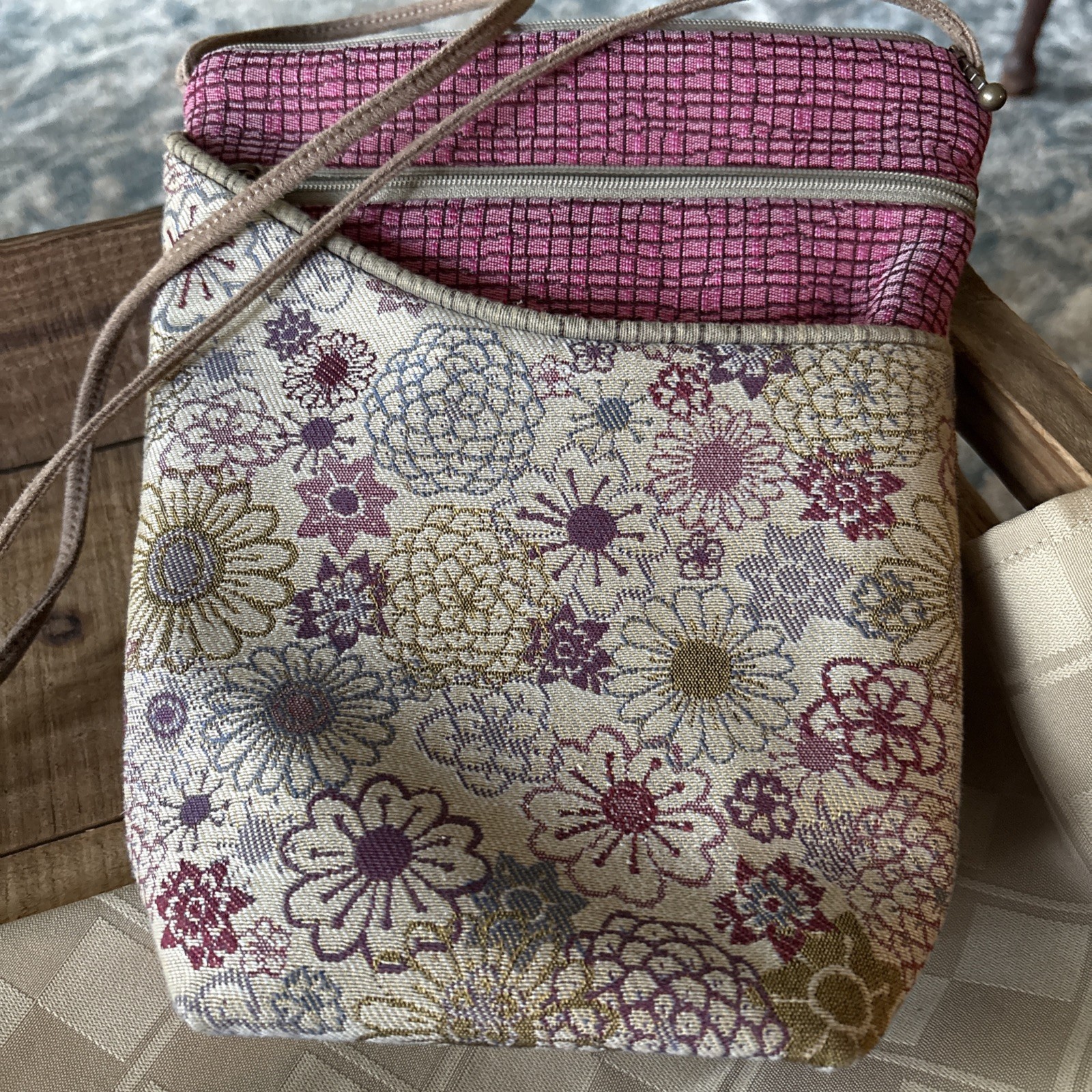 Maruca Crossbody Bag Tapestry Floral Handmade Colorado Made In USA