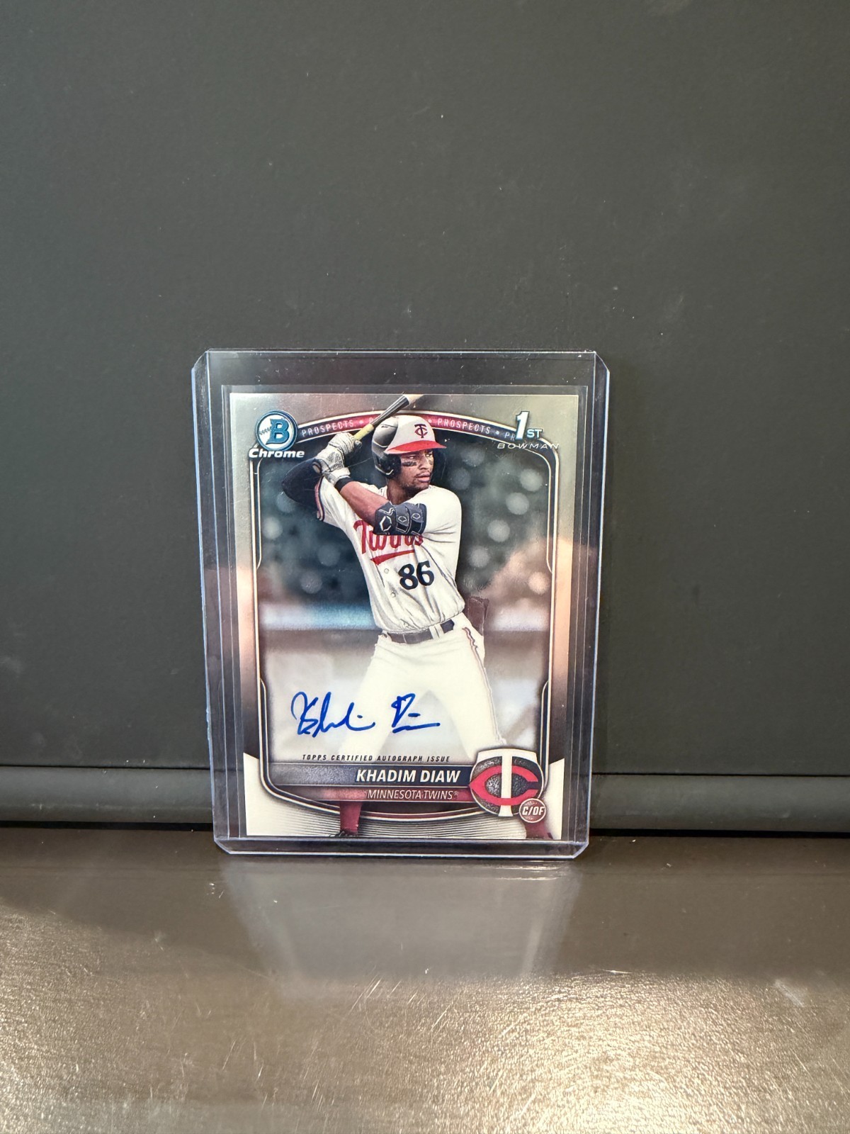 2025 Bowman Chrome Prospect Autograph Khadim Diaw 1st Auto Twins