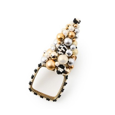 Brand New Mackenzie Childs Glam Up Beaded Tree Napkin Ring