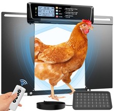 Extra Large Automatic Chicken Coop Door Solar Power,Anti-Pinch Horizontally C...