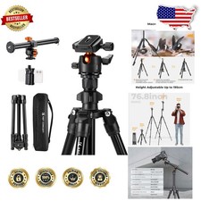 Professional 76" Camera Tripod 8kg Load Foldable Aluminum Lightweight Travel