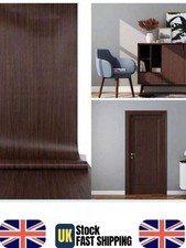 Dark Walnut Wood Vinyl Wrap Self Adhesive Door Furniture Sticker Waterproof Film