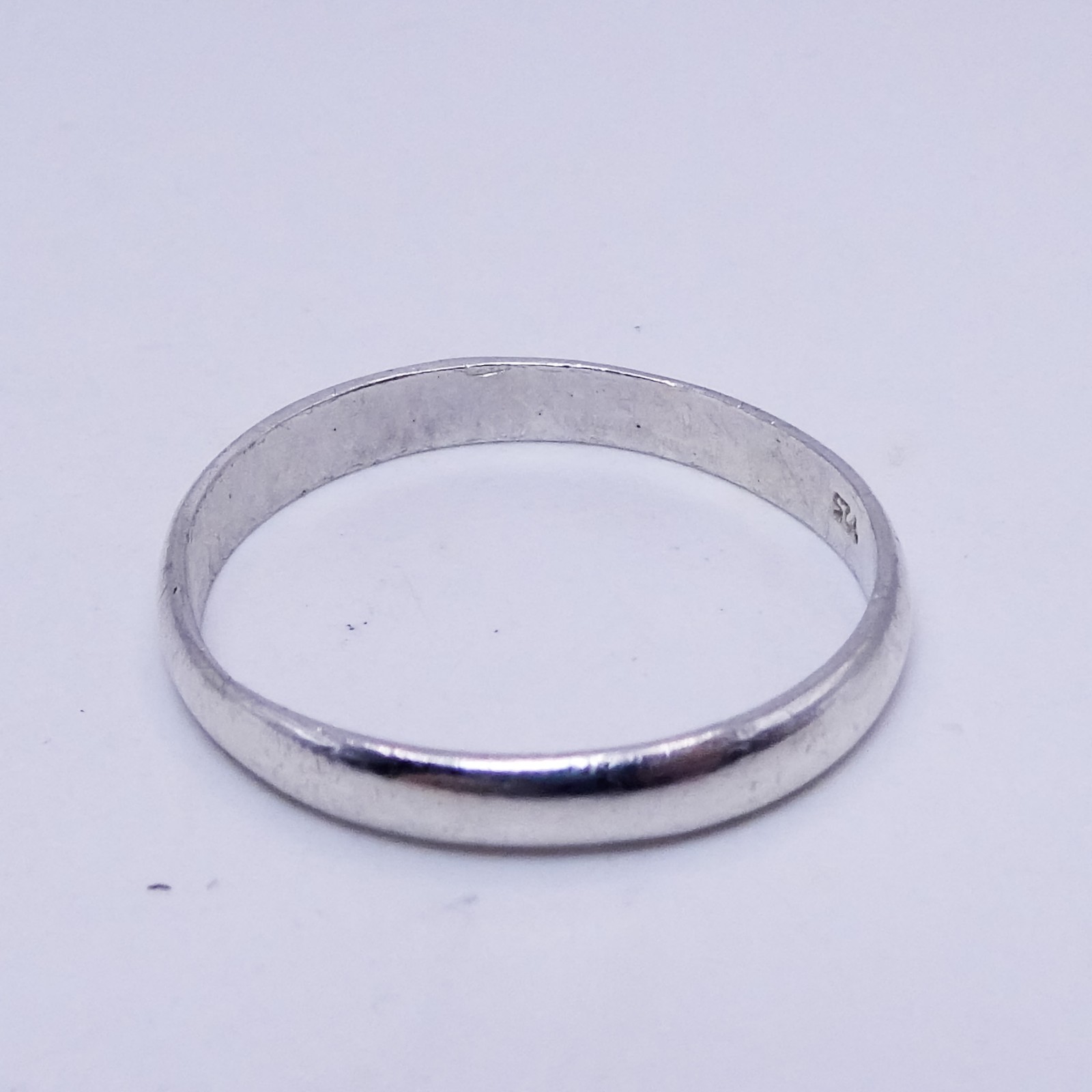 Sterling Silver 925 Solid Sleek Wedding Band Mens… - image 8