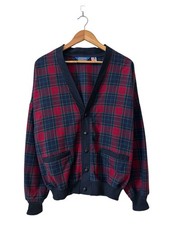 Vintage Pendleton Wool Cardigan Men  s Medium Button USA Plaid Red Green
