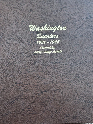 Washington Quarters 1932-1998 Complete 186 Set PDSS in Dansco w/ Proofs & Silver