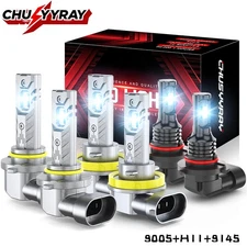 For Toyota Solara 2004 2005 2006 6x LED Headlight Fog Light Bulbs Conversion Kit