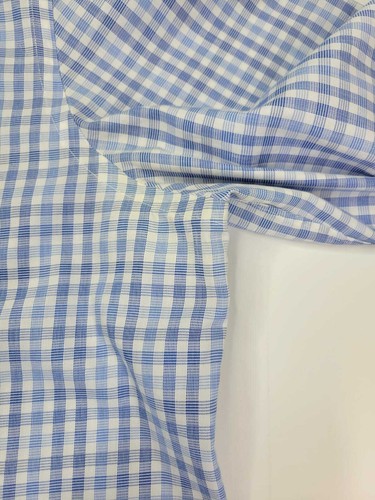 Ike Behar Performance 100 Non-Iron Men's L/S Blue Plaid Dress Shirt 16.5/34 - Picture 8 of 12