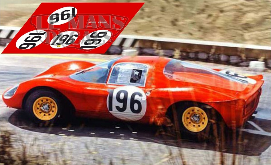 Autocollants Ferrari 206S Dino – Le Mans 1966 – Échelle 1:32 1:43 Etc. – Neuf – Pour Maquettes Et Slots
