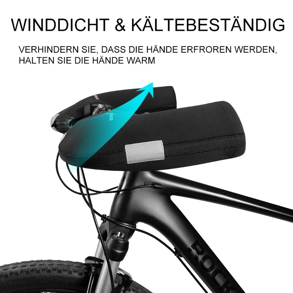 ROCKBROS Fahrrad Motorrad Lenker Handschuhe Handwärmer Winddichte Lenkerstulpen - Bild 3 von 4
