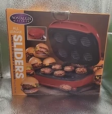 Nostalgia Electrics All League Sliders 6 Capacity Electric Mini Burger Maker New