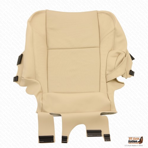2007 2008 Cadillac Escalade 2nd Row Driver & Passenger Bottom Leather Cover Tan - Picture 10 of 12
