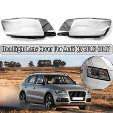 For Audi Q5 2013 2014 2015 2016 2017 Headlight Headlamp Lens Cover Shell 1 Pair