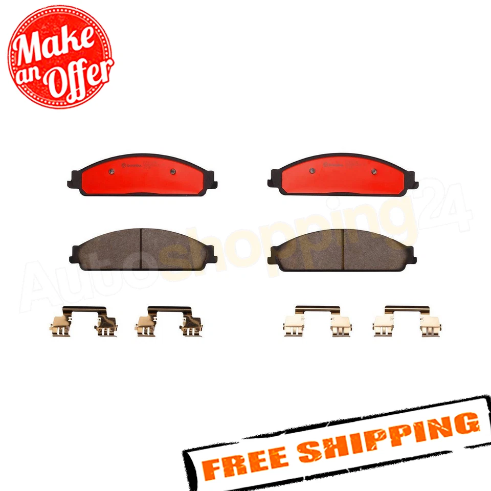 Juego de pastillas de freno de disco delanteras de cerámica Brembo P24120N para Ford Taurus 2008-2009 Foto 2 de 4