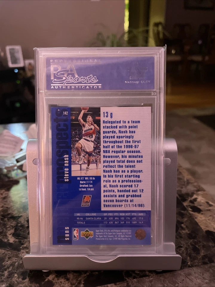 SP🏀STEVE NASH 1996 #14(R/C) SANTA CLARA*1ª ronda selección del draft*PSA 9💰low pop 👈 Foto 2 de 2