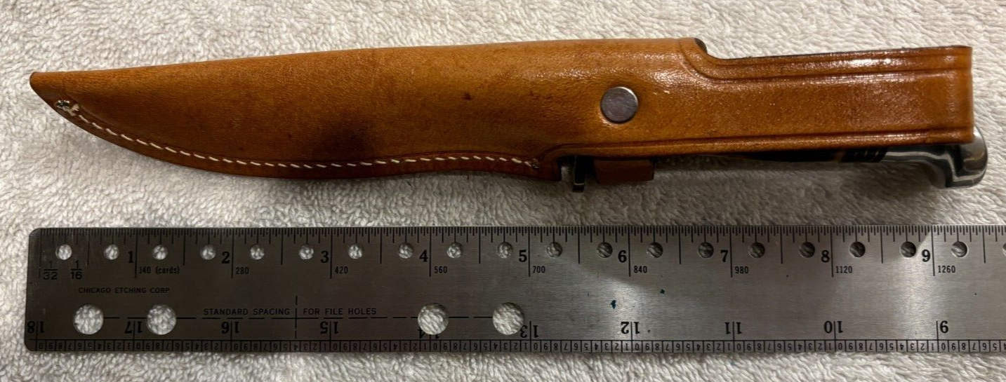 WESTERN STAINLESS STEEL USA SH48A FIXED BLADE KNIFE WITH SHEATH eBay