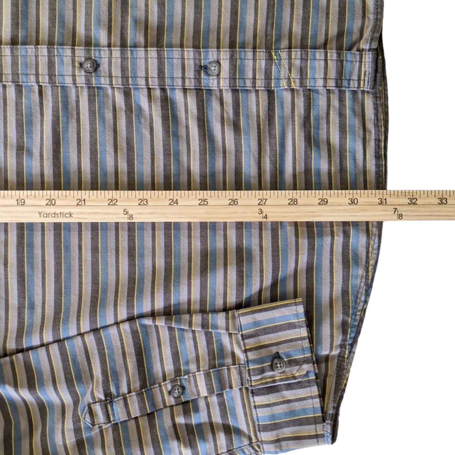 Mountain Hardware Gray Striped Button Front Shirt… - image 7