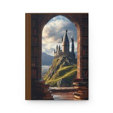 Fantasy Castle Hardcover Journal, Writing Diary or Notes, Matte Notebook Gift