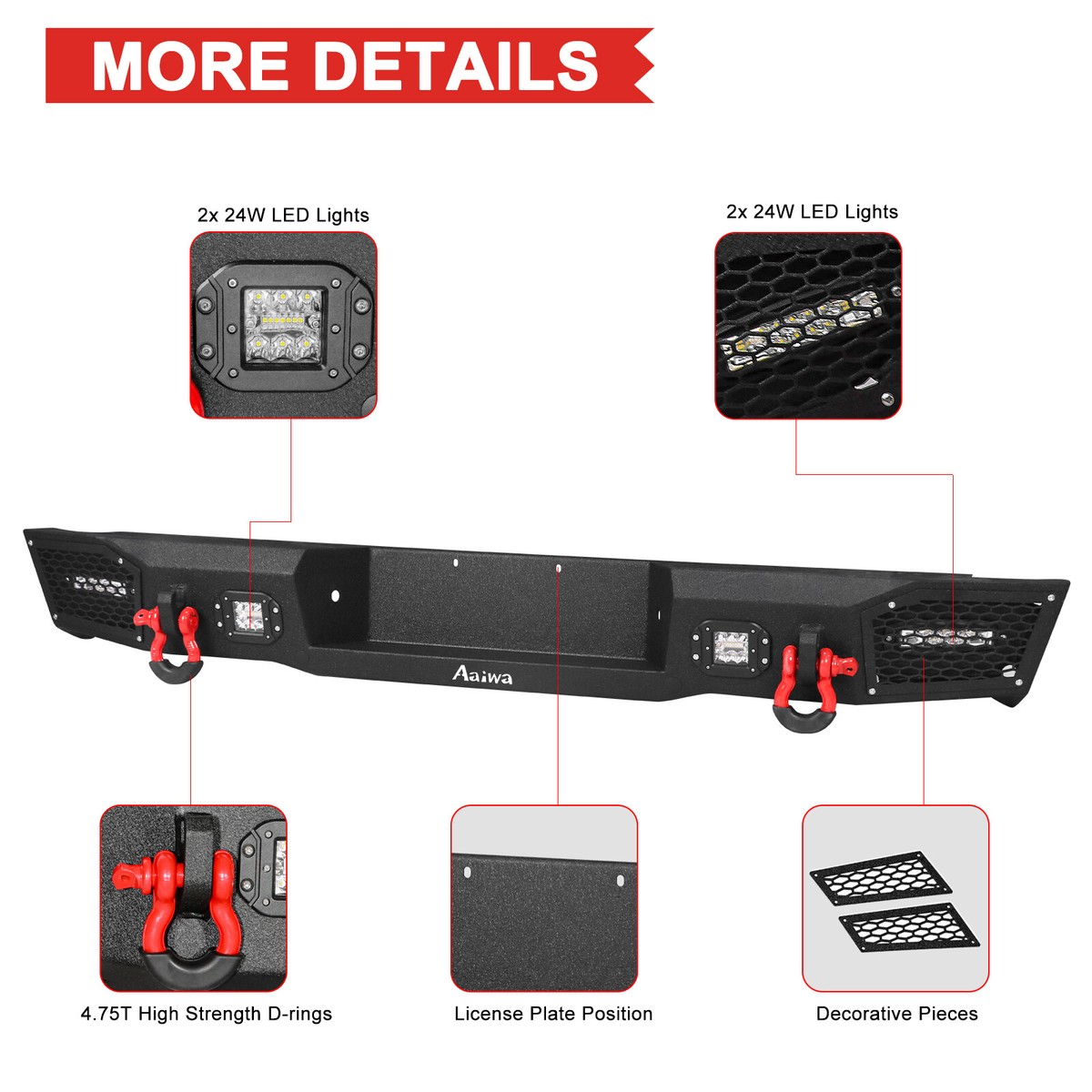 For 2005-2021 2022 Nissan Frontier Steel Front Rear Bumper W/Winch