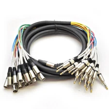 16 Channel 20' XLR Male to 1/4" TRS Audio SNAKE CABLE
