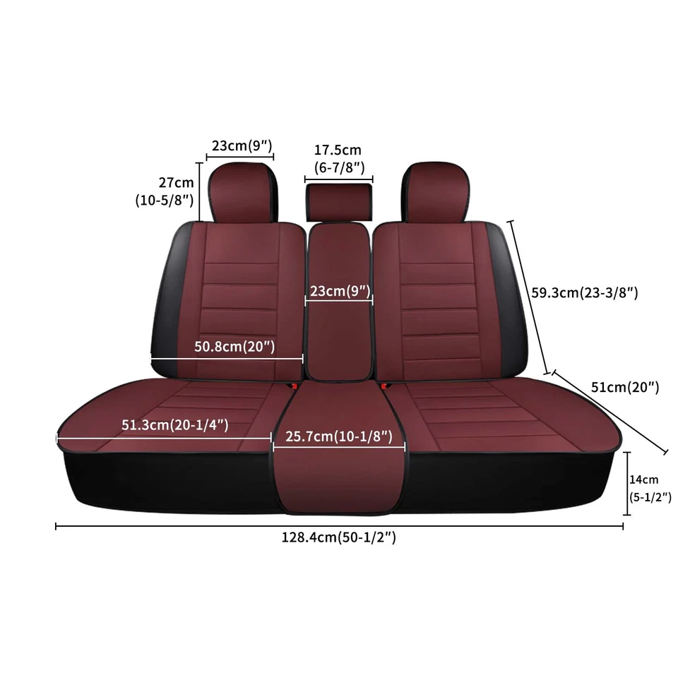 Juego completo de 5 fundas de asiento de coche delanteras + traseras para Volvo V50 V60 V70 V90 Foto 4 de 4