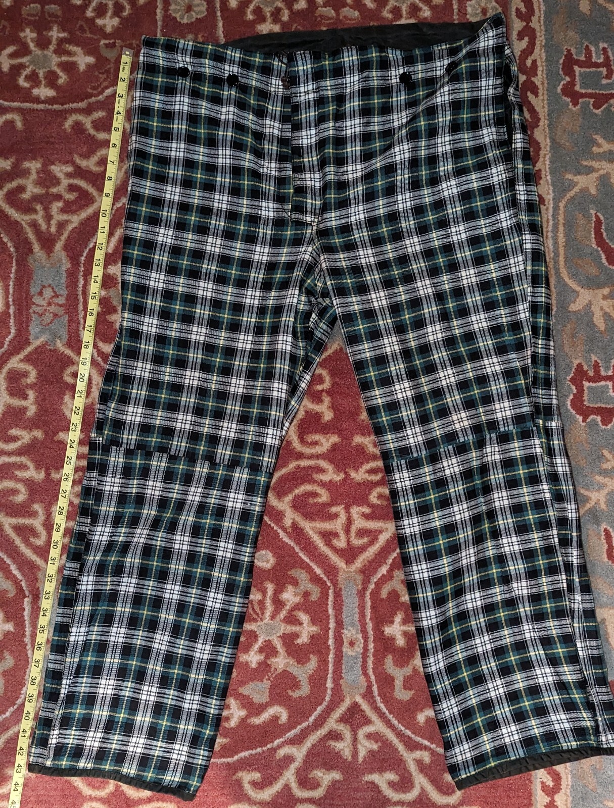 Vintage Mens Barbour Lined Olive Waxed Cotton Over Trousers A124 Size L