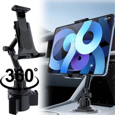 Car Mount Car Cup Holder Phone Stand for 4.7- 10.9" iPad Tablet iPhone Samsung