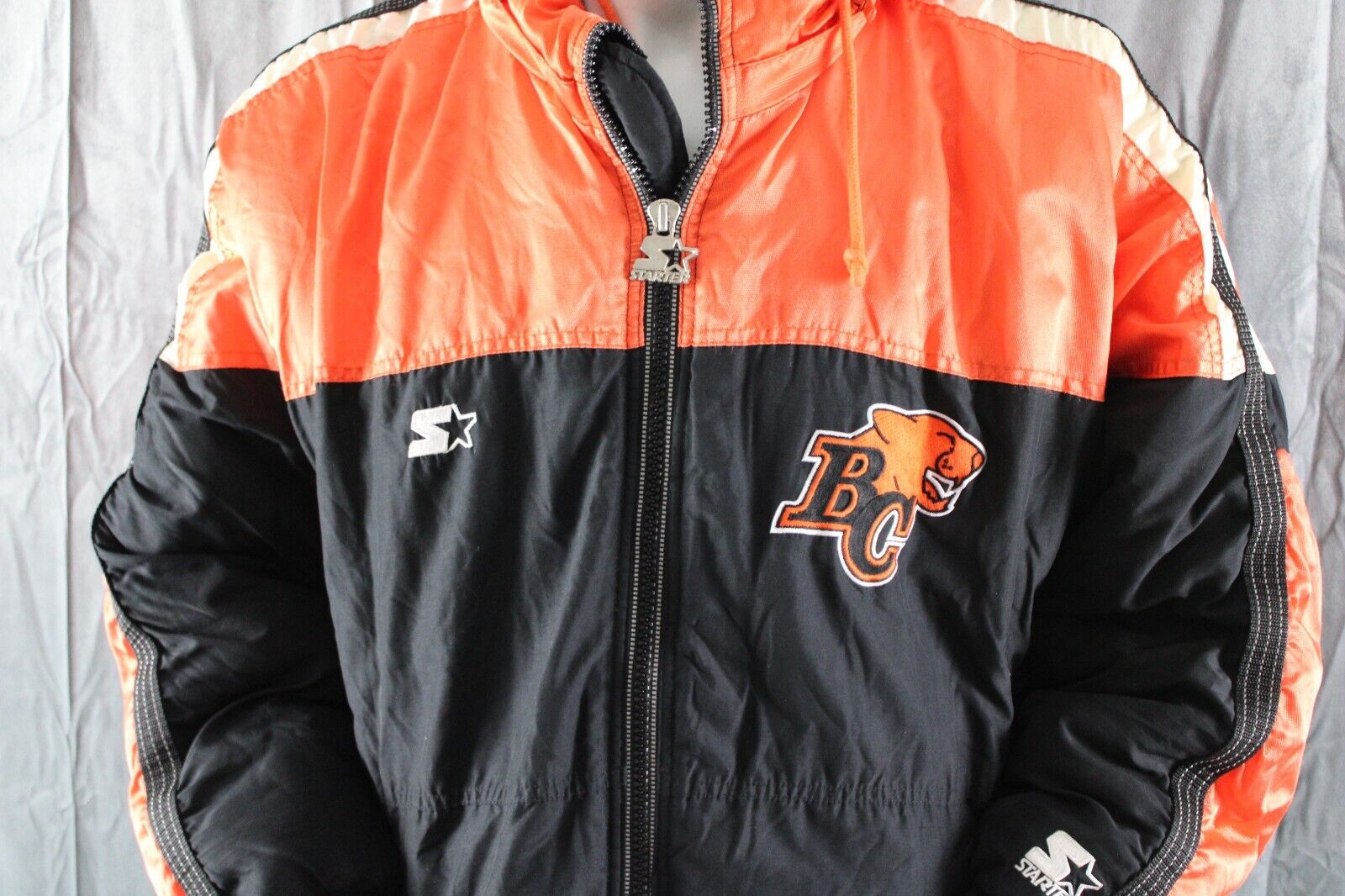 BC Lions Jacket (VTG) - Puffer Zip Up by Starter - Men's