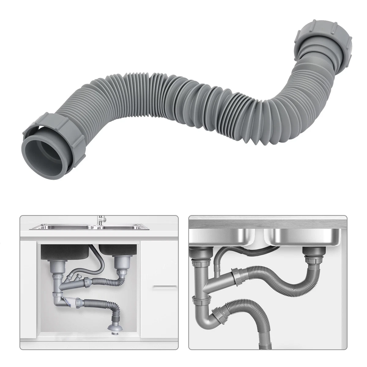 Flexible 11 29 Kitchen Washbowl Sink Basin Water Drain Pipe Tubing Bath Tube