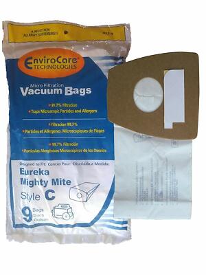 Fits For Eureka 817-9, 52318, Style C, Fits For EnviroCare Vacuum Paper Bags 9pK