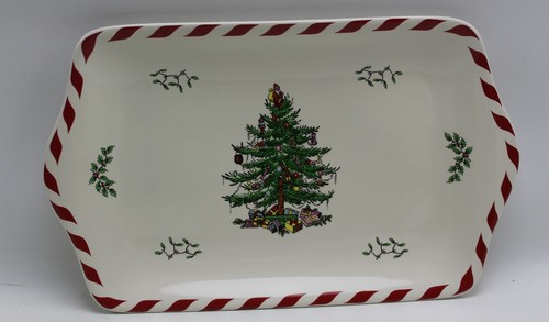 Spode Christmas Tree Peppermint Desert Tray 12" - Picture 3 of 4