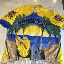 Canari Paradise Pale Ale Men's 3/4 Zip 3 Pocket Raglan Cycling Jersey Sz L