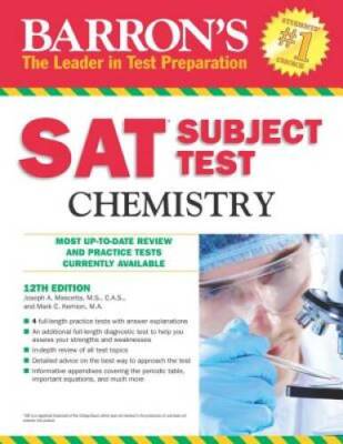 Barron's SAT Subject Test Chemistry, 12th Edition - Paperback - GOOD