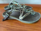 Chaco SZ 8 Women's Strappy Slip On Slide Toe Skinny Strap Olive Sandals J103472 — photo 2