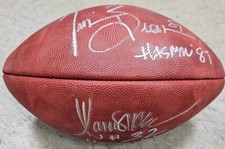Marcus Allen Tim Brown Signed Authentic Paul Tagliabue Football 