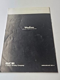 Vintage Vectrex Melody Master Game Manual Only by GCE 1983 Good Condition
