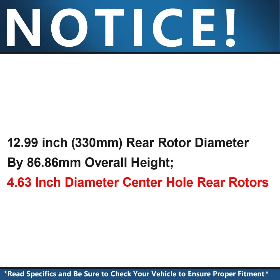 Front Rear Drilled Brake Rotors Brake Pads Kit for Silverado Sierra 2500 HD H2 - Image 2 of 4