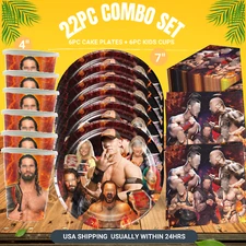 Wrestling PARTY SUPPLIES BIRTHDAY DECORATION BALLOON TABLEWARE SWIRL DISPlaY