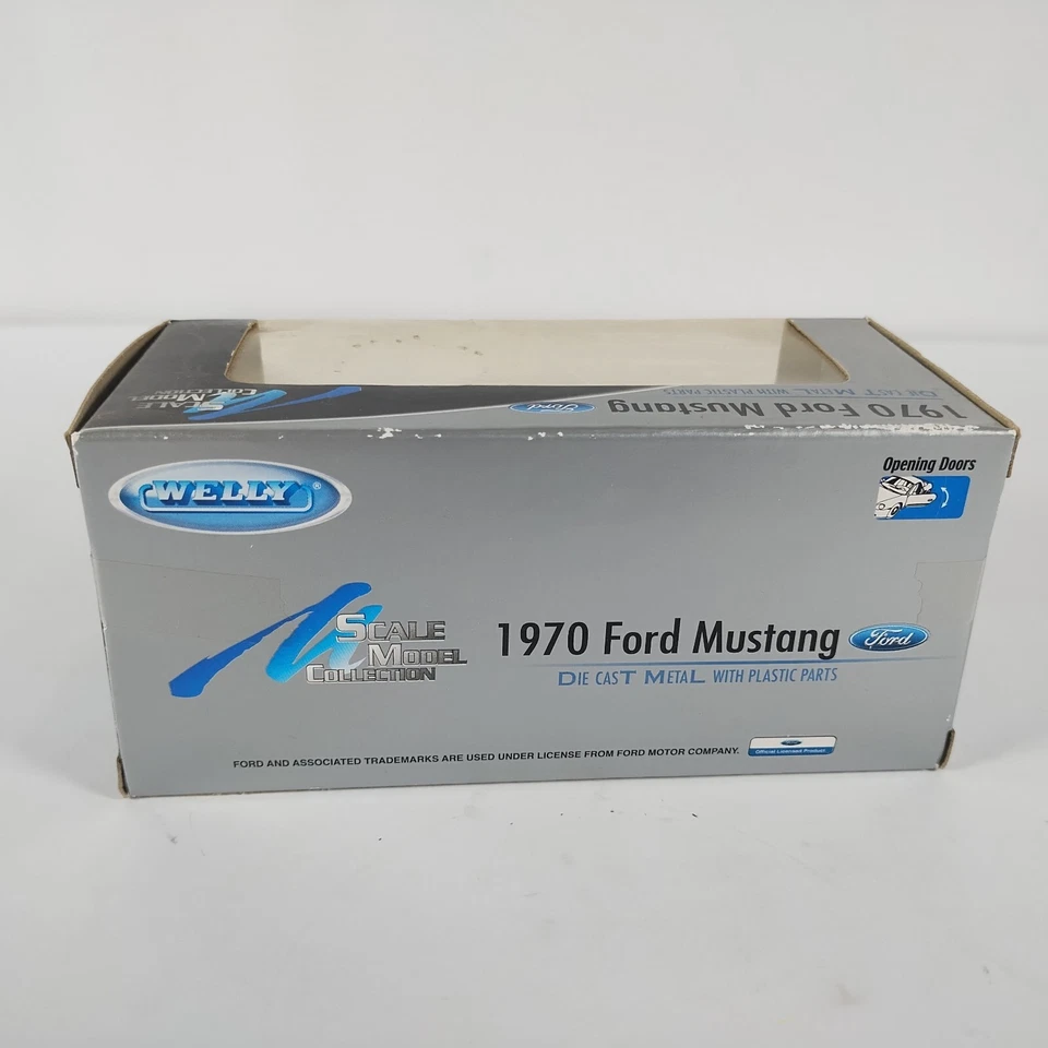 1970 Ford Mustang Yellow Welly 1:43 Diecast Sealed - Image 4 of 4