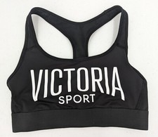 Victoria's Secret Sports Bra S Black Logo Racerback Victoria Sport