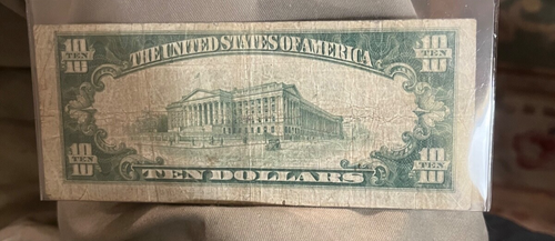 1929 $10 philadelphia pennsylvania, Federal reserve bank note - Picture 4 of 4