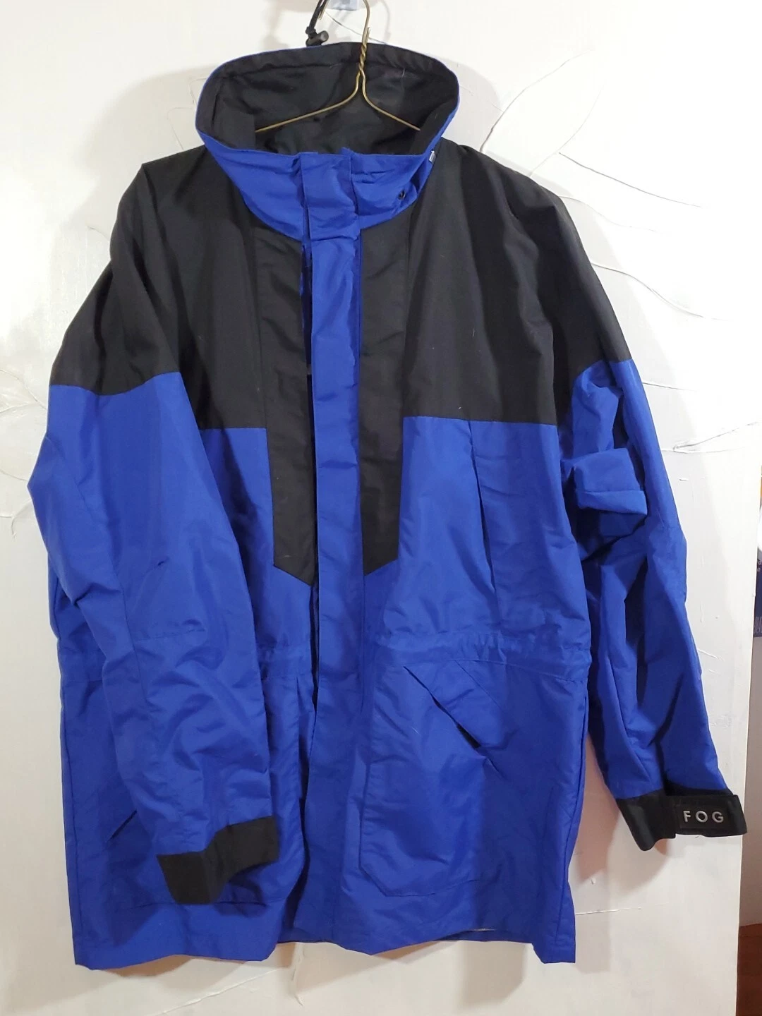 FOG by London Fog Jacket Men's XL Blue Black Windbreaker Functional Outdoor Gear