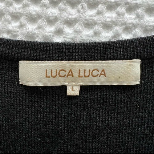 Luca Luca Wool Blend Thick Knit Sleeveless Mini Dress Classic Elegant Size Large - Picture 5 of 7